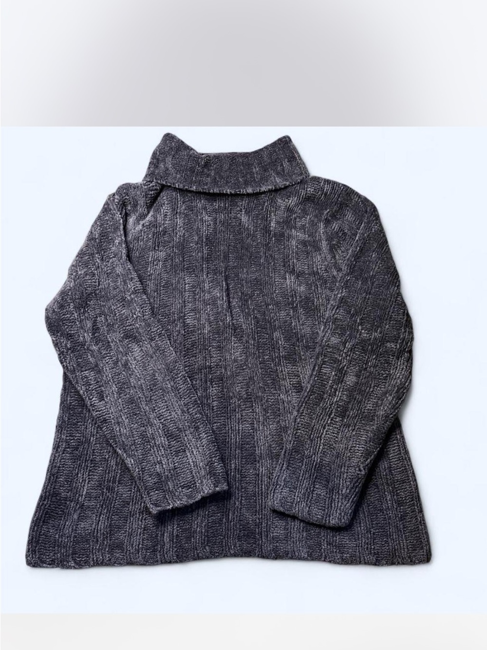 White Stag Purple Comet Ribbed Chenille Cowl Neck Sweater